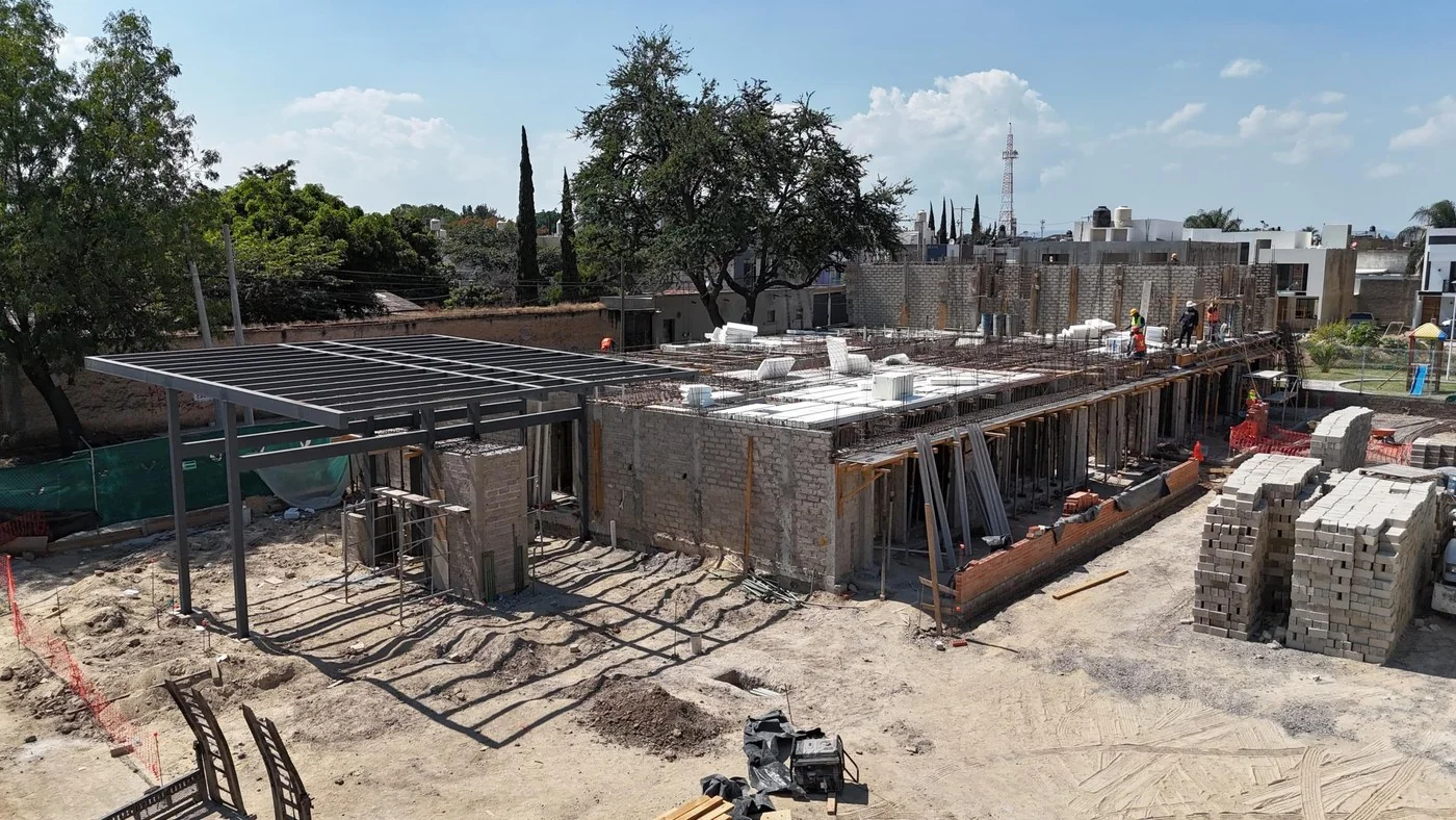 Avance de la obra visto a nivel de calle