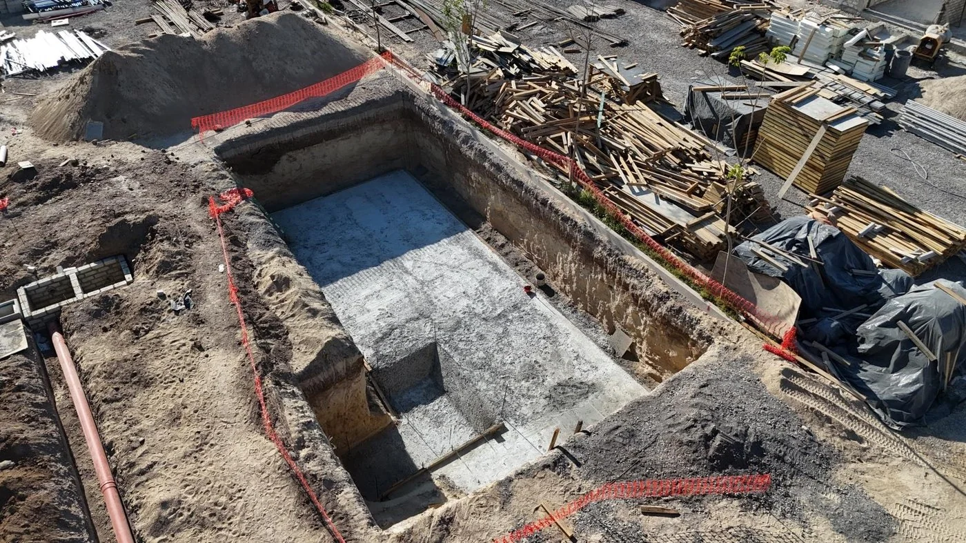 Muros de planta baja de la Torre 2
