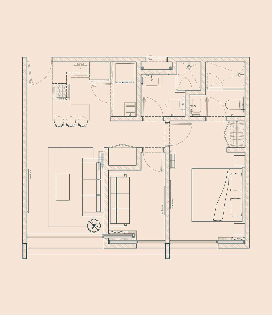Planta arquitectónica del modelo Primavera